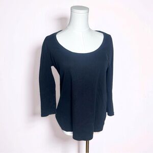 THE NINES By HATCH Blouse Size M Maternity Black Color Half Sleeve GUC
